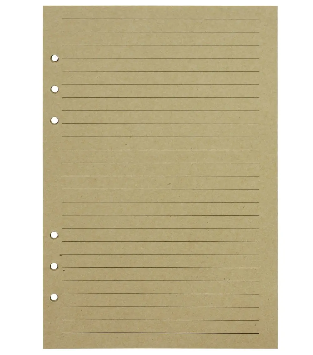 A5 removable journal lined paper refill