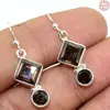 Splendid Smoky Quartz Gemstone Earring 925 Sterling Silver Earring Wholesaler Silver Jewelry