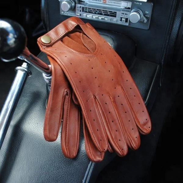 MEN/'S CHAUFFEUR REAL SHEEP LEATHER CAR DRIVING GLOVES TOUCH SCREEN!!