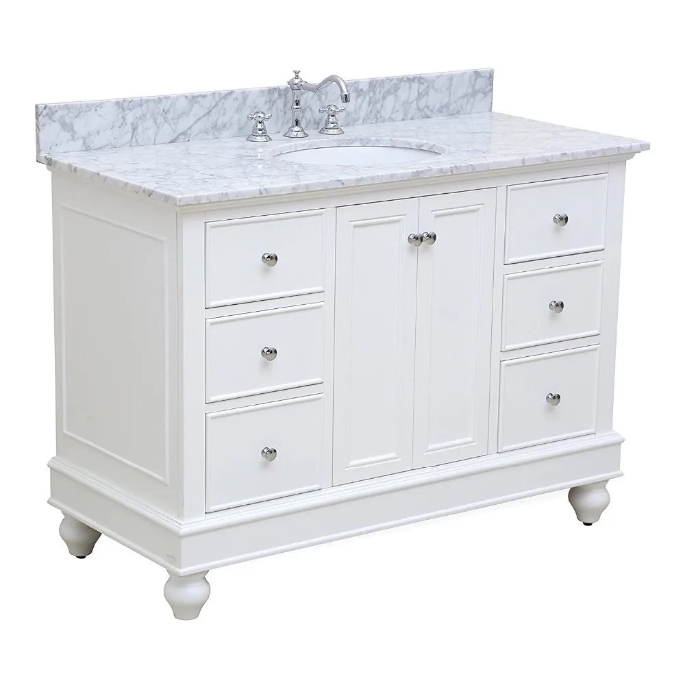 42 Inch White Modern Bathroom Vanities With Solid Wood Legs - Buy 42 ...