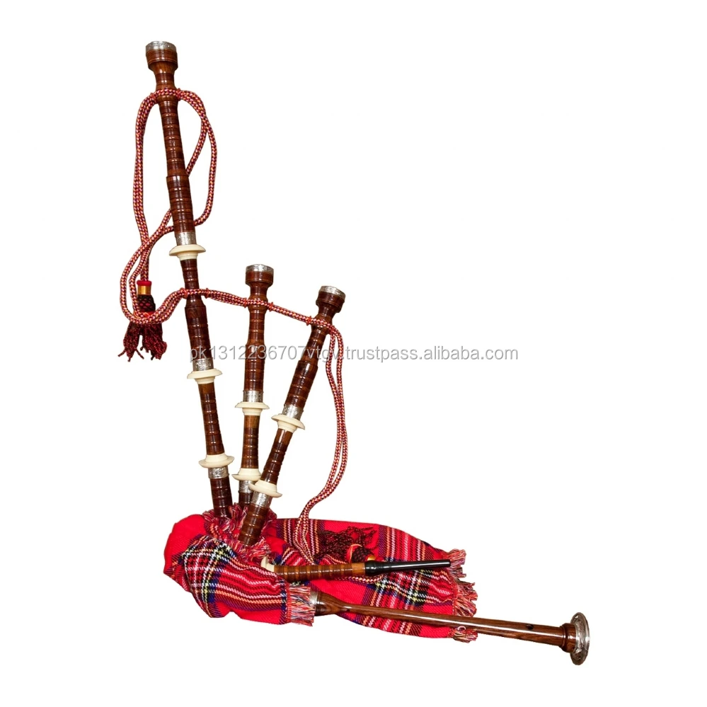 Full Silver Great Scottish Highland Tradition Rosewood Bagpipe. Buy