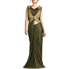 Forest Green Zari Embroidery , Jewel Lace Art Silk Saree