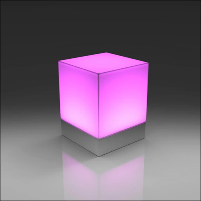 Square Plexiglass Desktop Cube Acrylic Museum Exhibition Plinth with LED Light