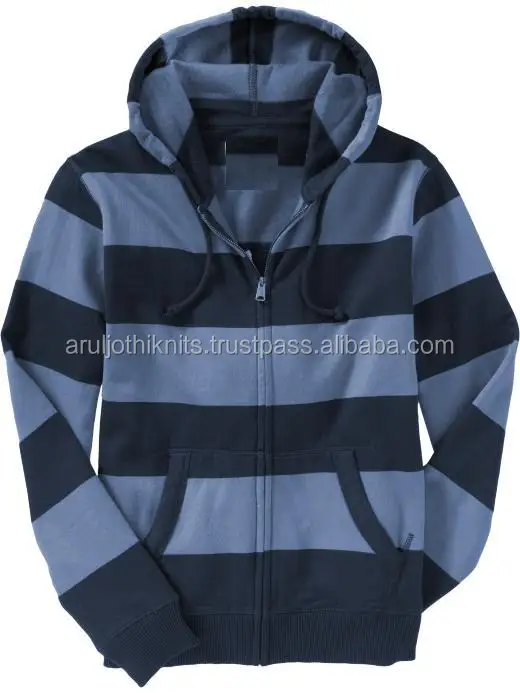 Striped zip up hoodie mens Clearance