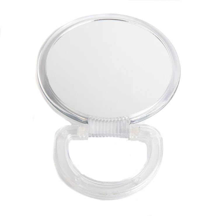 Beautiful Compact Double Side Plastic Round Personalized Cosmetic