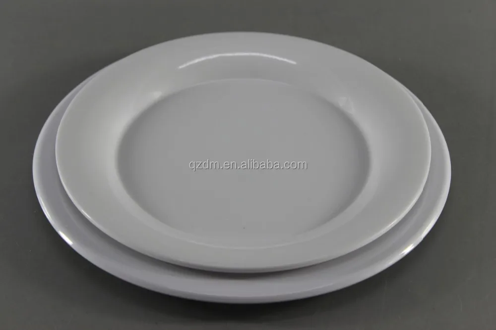 Plain Whit Restaurant Melamine Plates