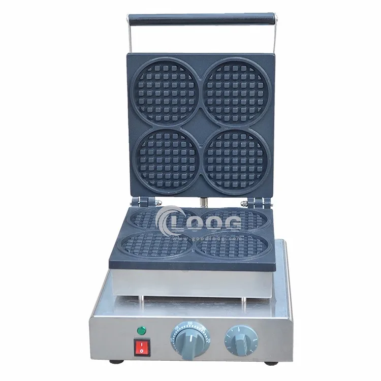 Commercial Electric Single 4 Piece Round Waffle Iron Custom Waffle Iron With Ce Certificate