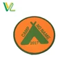 Custom Beautiful Round Non-Woven embroidery patch Interlining Sew On Woven Patch For Garment