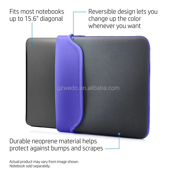 15.6" Reversible Laptop Neoprene Sleeve Bag Pouch Case For 7" 8" 9" 10