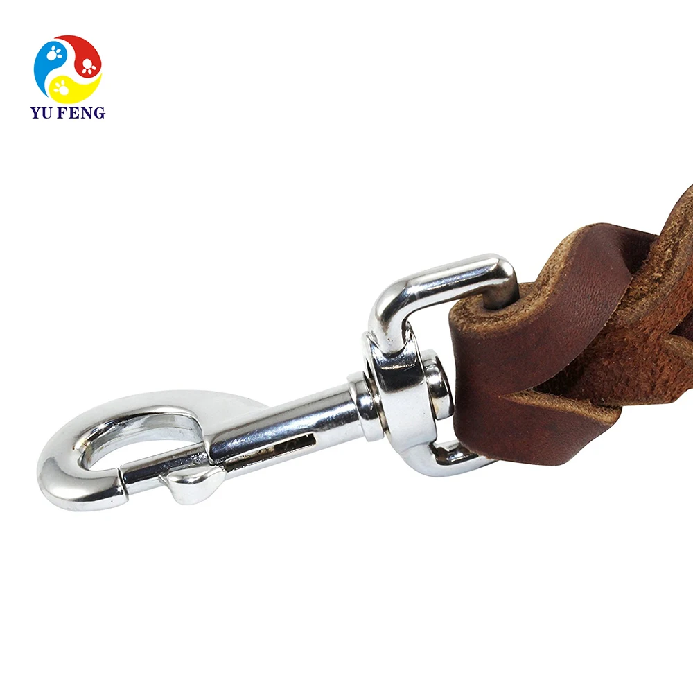 Hot Selling Pet Long Dog Leash Cow Leather Chain German Shepherd Leads