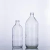 16oz 32oz clear round shape glass vinegar sauce bottle with screw cap