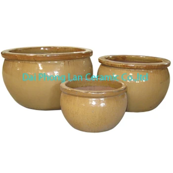 Bavaria Ceramic Glazed Pot Yellow Pottery Planters Planter Plant Pots Large Garden Product On Bavaria Ceramic Glazed Pot Yellow Pottery Planters Planter Plant Pots Large Garden Product On
