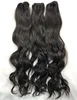 Double weft natural wavy hair bundle 100% virgin hair black color no tangle cuticle aligned hair