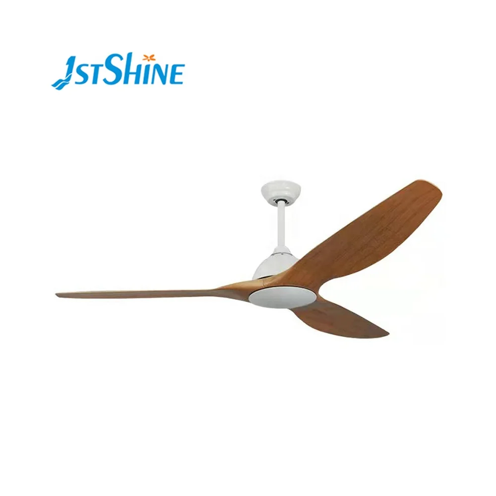 100% copper DC motor modern decorate wood color ABS blades DC ceiling fan with LED light
