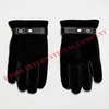 Fashion Gloves with Corduroy & Leather Combination
