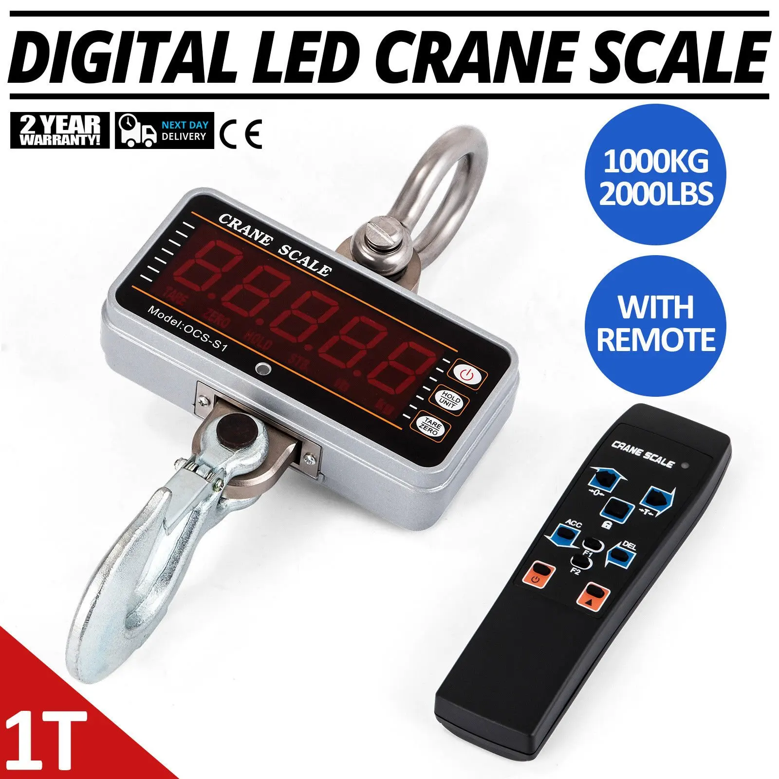 5t Hanging Scale Digital Crane Scale Wireless Weighing Hanging Scales With Handheld Printer