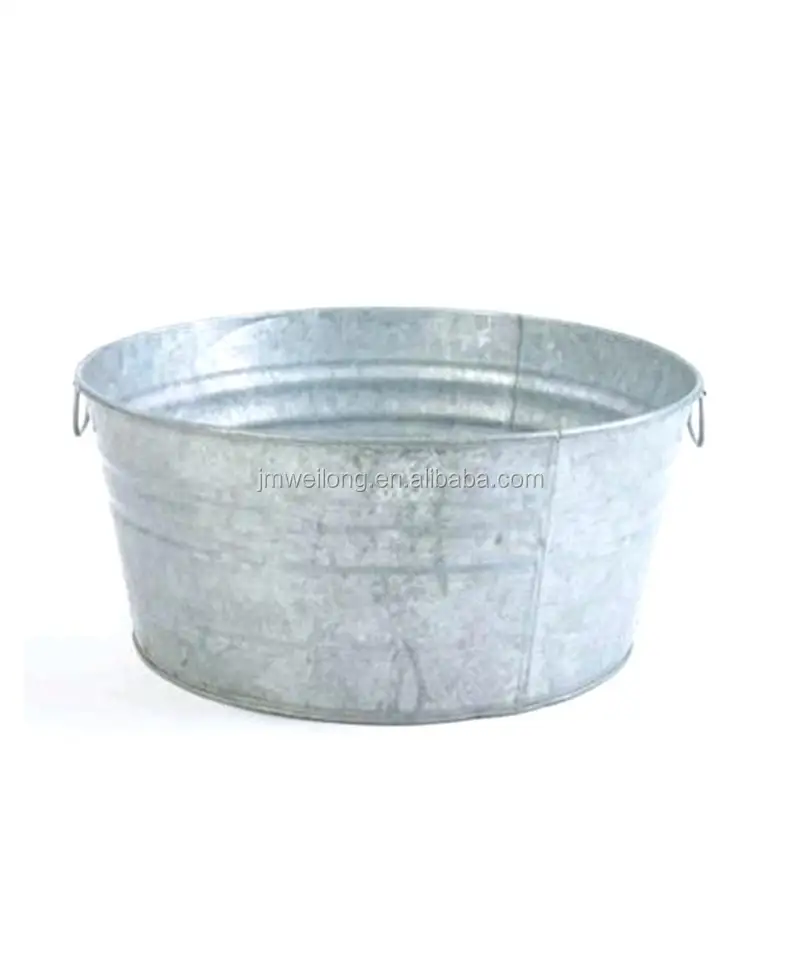 Large Red Galvanized Metal Tub And Drink Bucket/party Beverage Tub