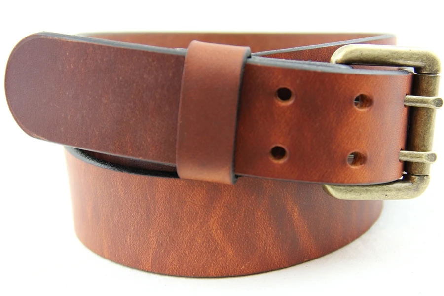 Casual Leather Belt Double Pin Roller 