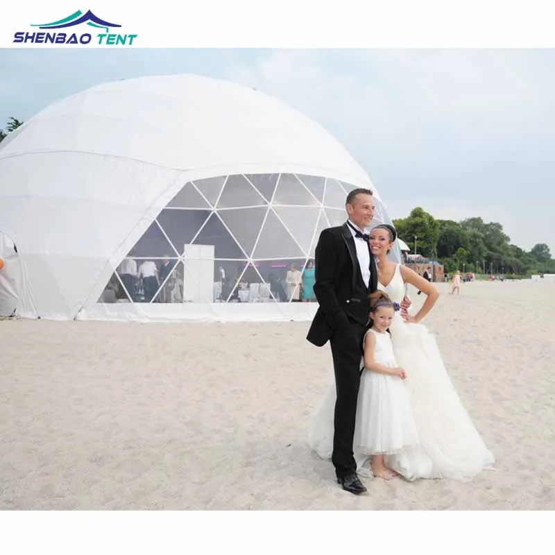white pvc round dome tent for party