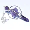amethyst spinning merkaba star pendulum for sale wholesale spinning merkaba healing pendulum