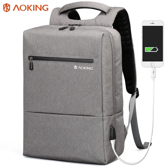 Aoking Usb Charging Notebook Backpack Computer Laptop Backpack Bag Slim ...