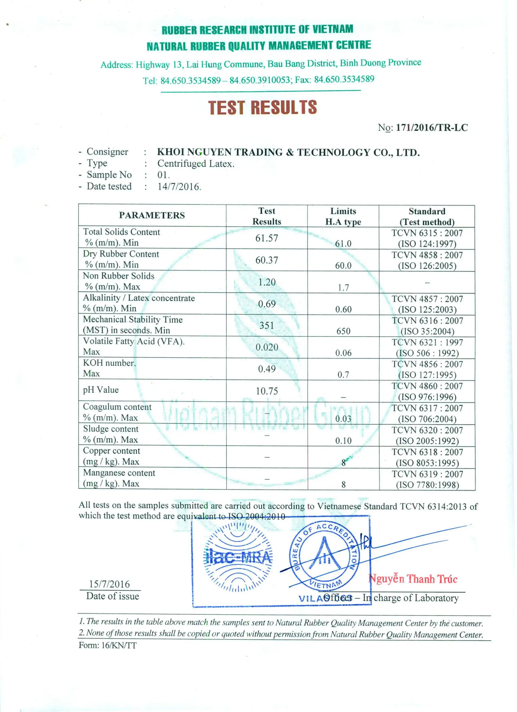 rubber latex price