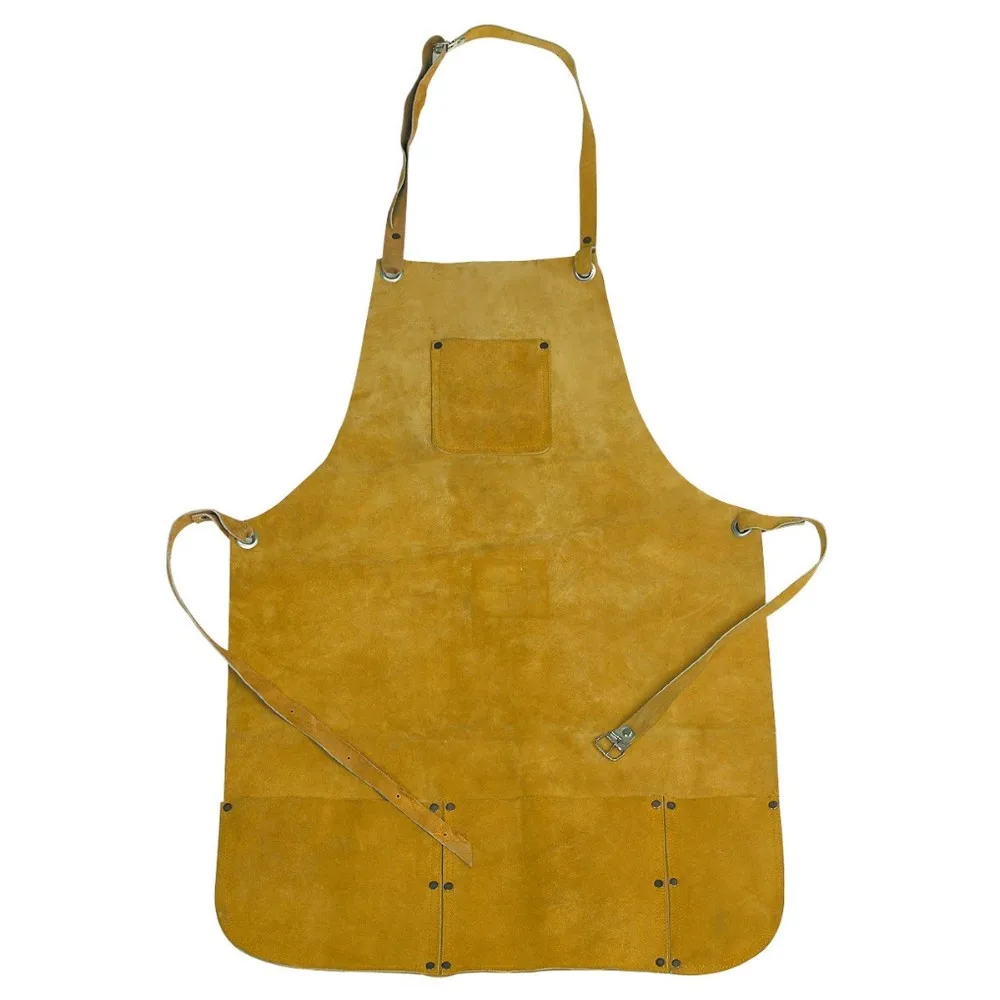 Safurance Welder Leather Welding Cutting Bib Shop Apron Heat Resistant ClothesSE