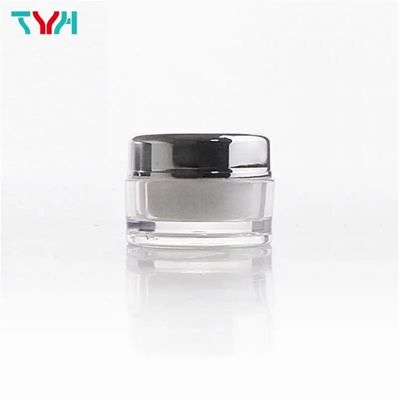 (ready Stock) 5ml Pmma Acrylic Clear Round Small Double Wall Sample Jar 