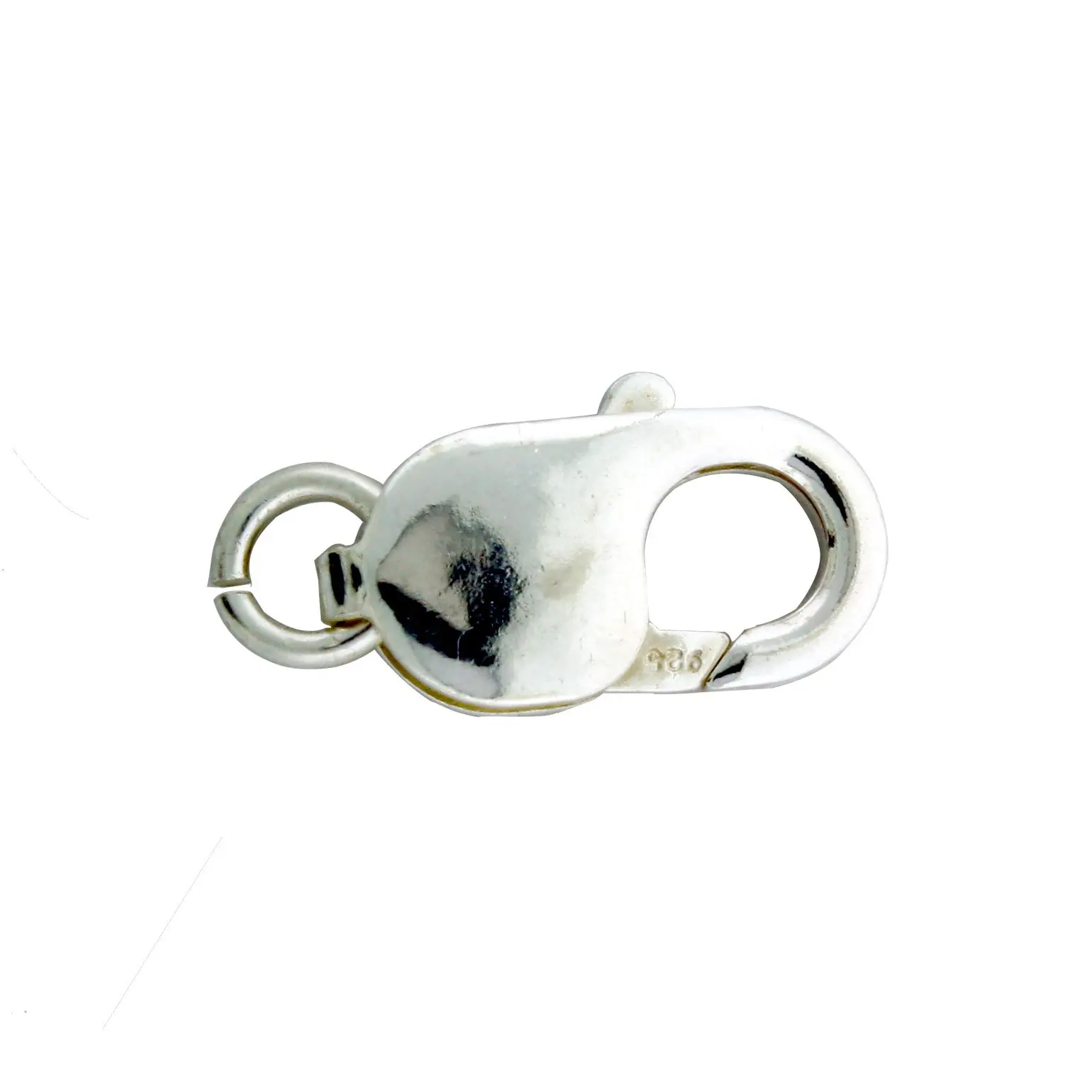 Sterling Silver Large Lobster Claw Clasp With Open Jump Ring, 9 x 18mm