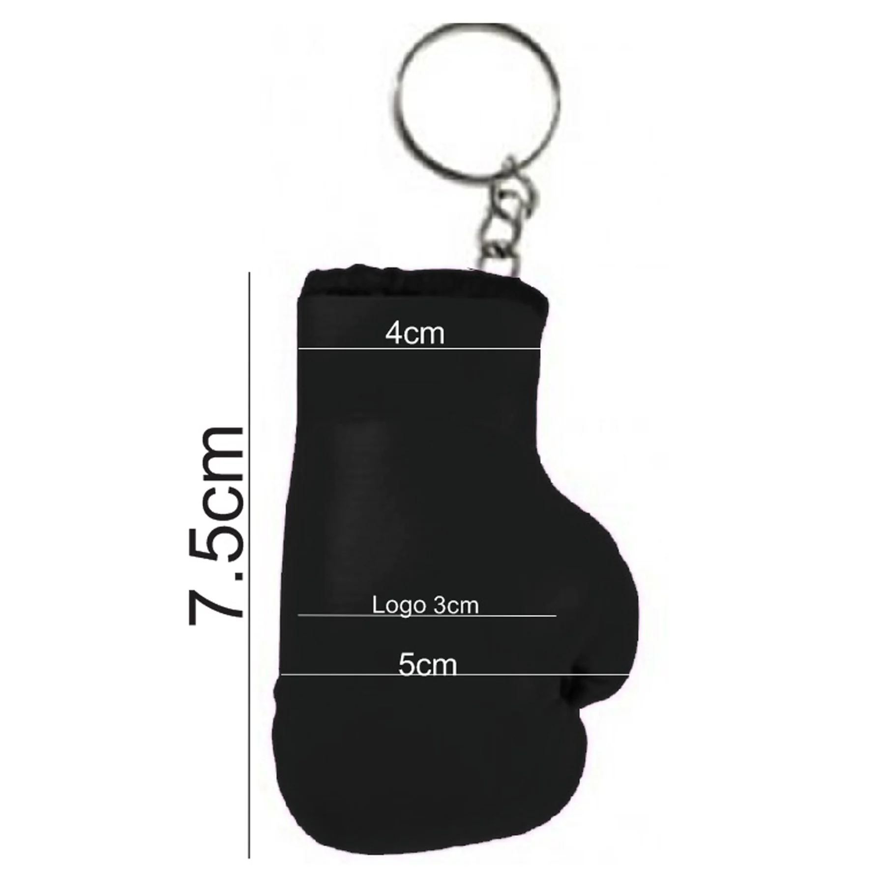 Keychain Mini boxing gloves key chain ring flag key ring cute black color 