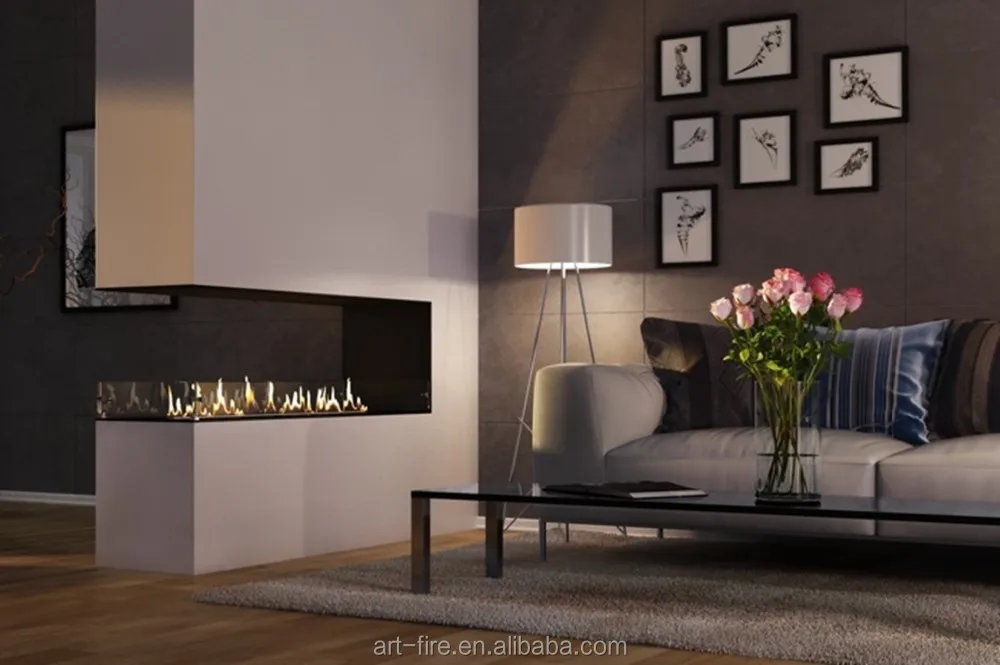 Three Sides Automatic Electronic Bio Ethanol Fireplaces Inserts