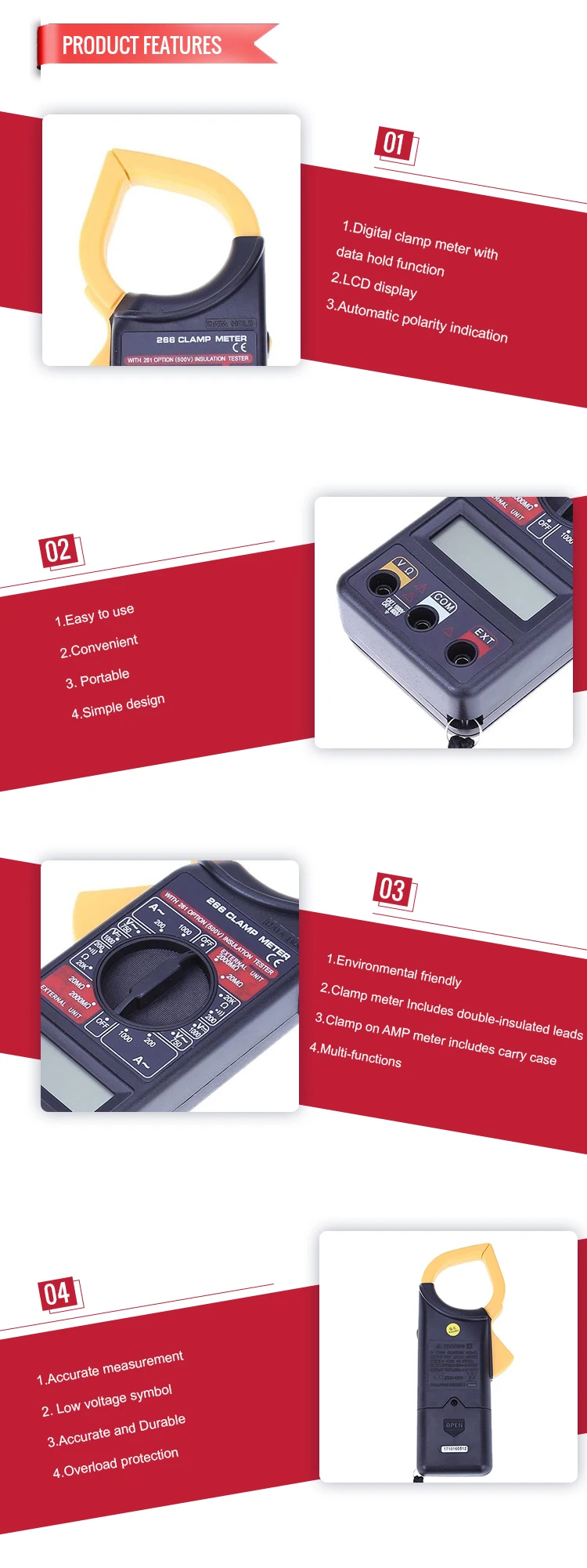 500v Insulation Tester Unit Digital Clamp Meter 266 Buy Clamp Meter