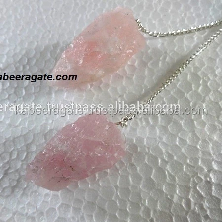 real rose quartz pendulum