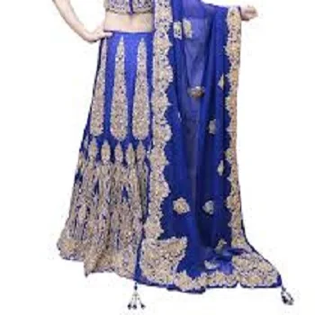 royal blue indian wedding dress