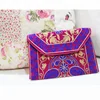 Indian Embroidery Work Zari Work Handbag For Women Pink and Blue Color Patchwork Handmade Clutch Bag