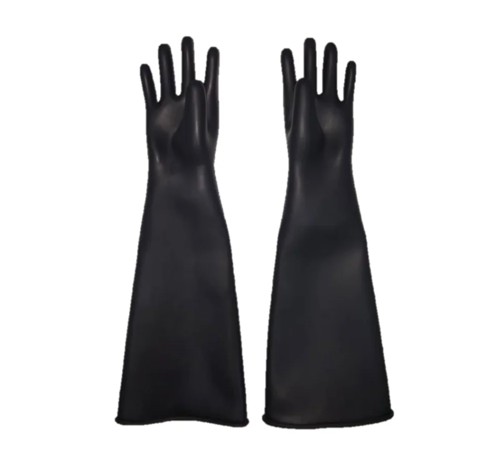 Long Sleeve Rubber Gloves 600mm Sandblasting Gloves Use Extra Long ...