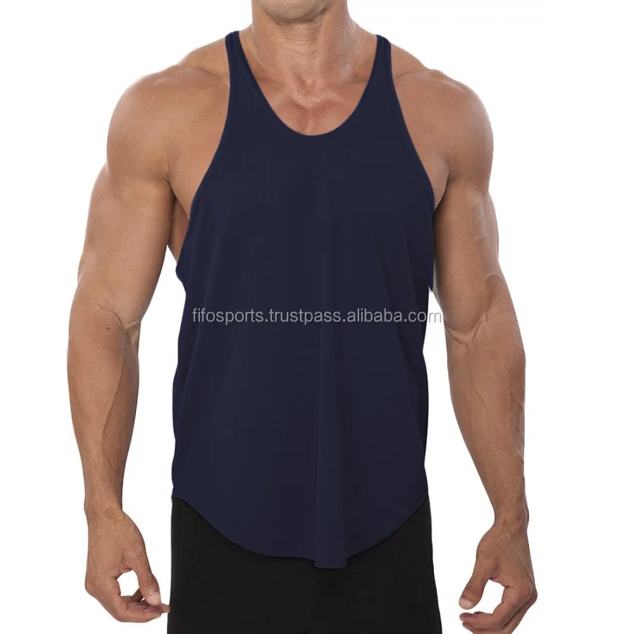 Open Side Racerback Men's Bodybuilding Racerback Y Back Muscle Stringer Vest Tops