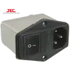 JEC Taiwan EMI Filter RFI Filter C14 power AC socket switch with fuse holder line noise emi/rfi shielding