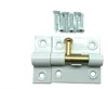 Good Quality Iron White Barrel Bolt, 2" White And Brass Finish Door Bolt, Window Barrel Bolt Lock
