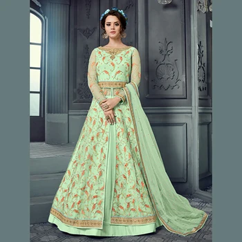 net anarkali designs