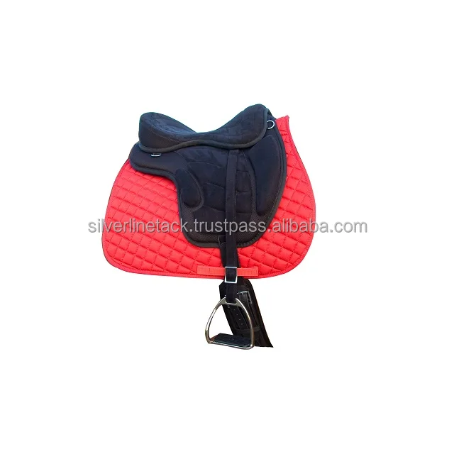 New Freemax Synthetic Treeless with Extra pad Saddle for Horse Tack Free Ship
