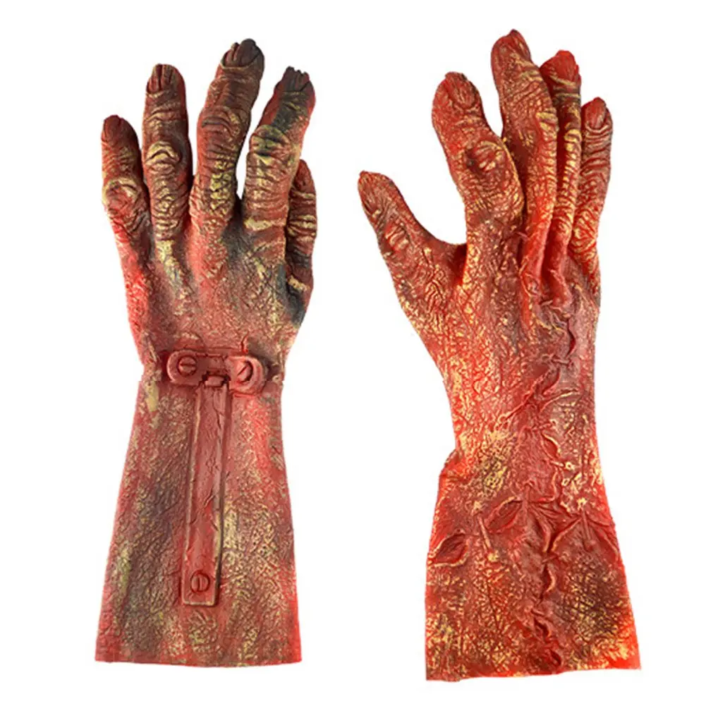 PACOOL Zombie Arms & Hands Halloween Decorations Outdoor Red