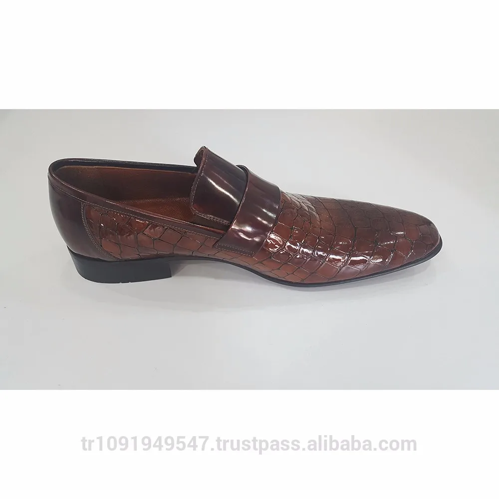 African Style Handmade Men Dress Brown Shoes Turkey 2018 Wholesale