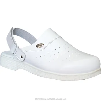 white medical clogs