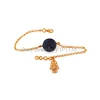 Blue Sapphire Ruby Gemstone Hamsa Charm Bracelet