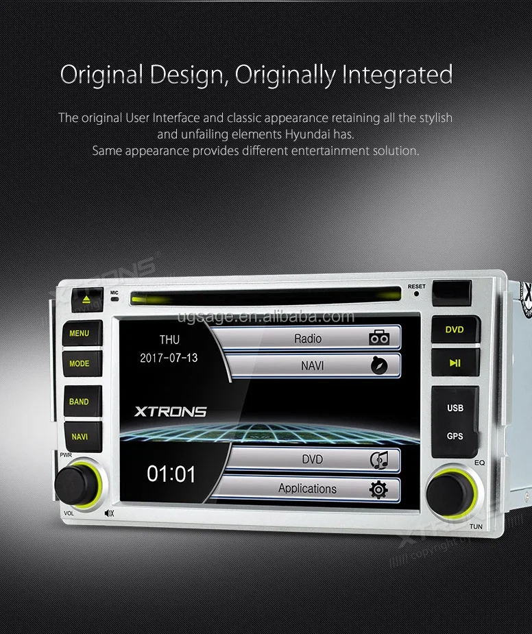Xtrons Car Multimedia System For Hyundai Santa Fe With Gps,Double Din