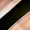 Industrial Epoxy Solid Wild Edge English Black-River Table