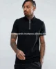 Bulk Shirts Mens & Unisext wear Pique 100% Cotton & 65/35 Make Free Sample Polo T-Shirt,Pique Polo With Zipper Neck In Black