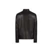 Long Sleeve O Neck Zipper Pockets High Quality Men Regular Leather jackets Black Color With custom logo Printing