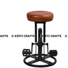 handmade industrial iron cycle pendal base theme bar stool